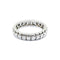 Bague 53 Alliance américaine en or blanc et diamants 58 Facettes 170157R