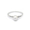 Bague 53 Bague en or blanc, perle et diamants 58 Facettes 140134R