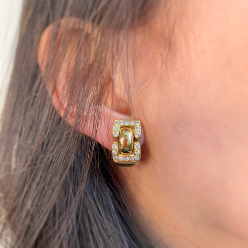 Boucles d'oreilles Boucles d'oreilles clips en or jaune et diamants 58 Facettes 220370R