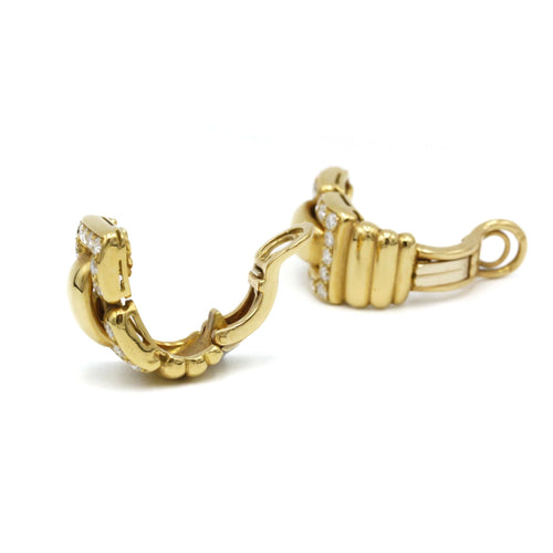 Boucles d'oreilles Boucles d'oreilles clips en or jaune et diamants 58 Facettes 220370R