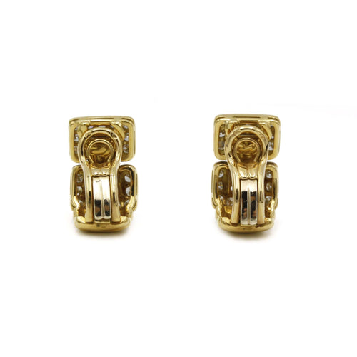 Boucles d'oreilles Boucles d'oreilles clips en or jaune et diamants 58 Facettes 220370R