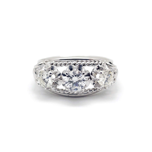 Bague 55 Bague en or blanc 750‰ et diamants 58 Facettes 230002SP