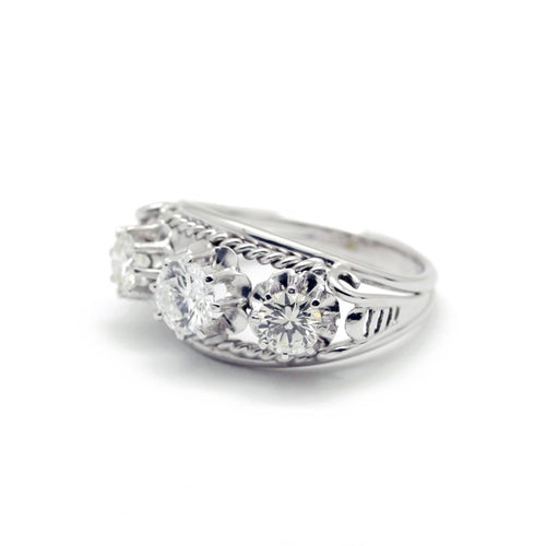 Bague 55 Bague en or blanc 750‰ et diamants 58 Facettes 230002SP