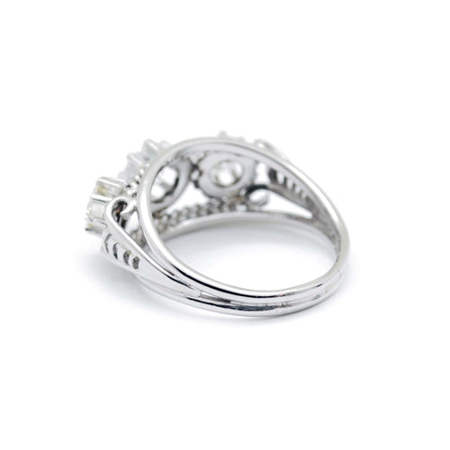 Bague 55 Bague en or blanc 750‰ et diamants 58 Facettes 230002SP