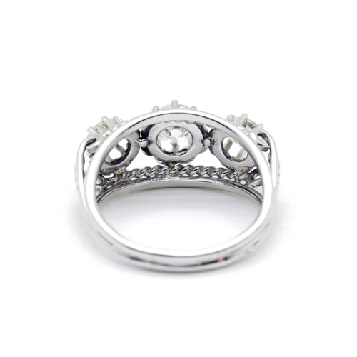 Bague 55 Bague en or blanc 750‰ et diamants 58 Facettes 230002SP