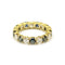 Bague 54 Alliance américaine en or jaune, diamants et saphirs 58 Facettes 230006SP