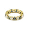 Bague 54 Alliance américaine en or jaune, diamants et saphirs 58 Facettes 230006SP