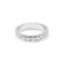 Bague 51 Demi-alliance en or blanc et diamants 58 Facettes 180082R