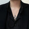Collier Collier pendentif en or blanc, diamants et nacre noire 58 Facettes 170040R