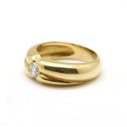 Bague 57 Solitaire - Bague en or jaune et diamant 0,42 ct 58 Facettes 140544R