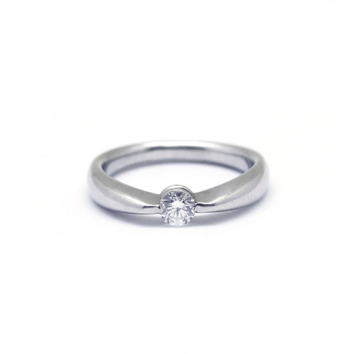 Bague 51 Solitaire - Bague en platine et diamant 0,25 ct 58 Facettes 140490R