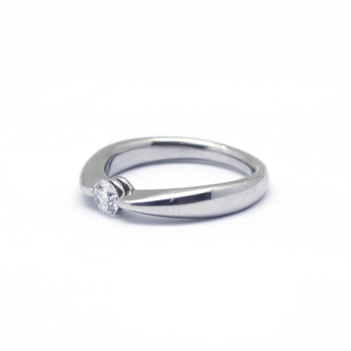 Bague 51 Solitaire - Bague en platine et diamant 0,25 ct 58 Facettes 140490R