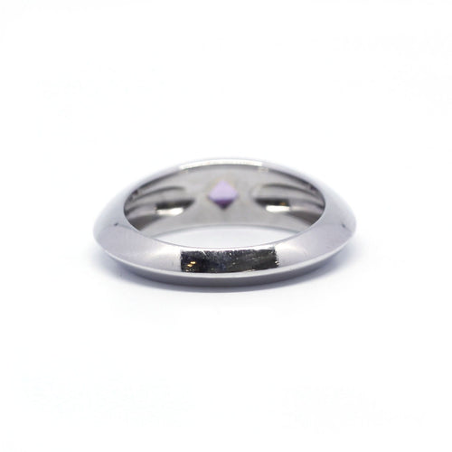 Bague 56 Piaget - Bague en or blanc et saphir rose 58 Facettes 130168R