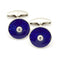 Boutons de manchette Boutons de manchette en or blanc, émail et diamants 58 Facettes 190059R