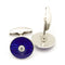 Boutons de manchette Boutons de manchette en or blanc, émail et diamants 58 Facettes 190059R