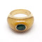 Bague 52 Bague jonc en or jaune, émeraude et ambre 58 Facettes 120172R