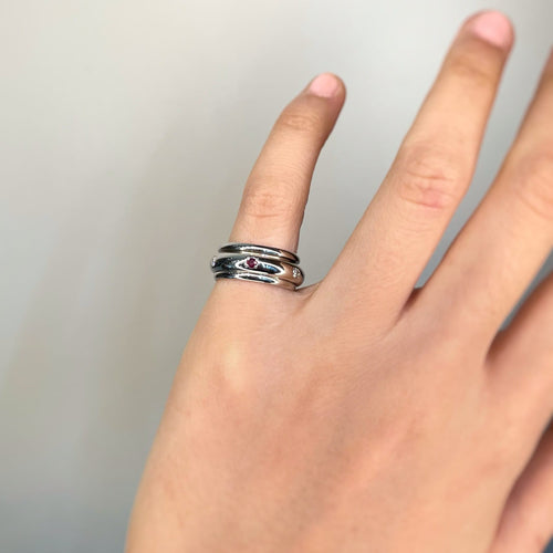 Bague 50 FRED - Bague en or blanc diamants et rubis 58 Facettes 120119R