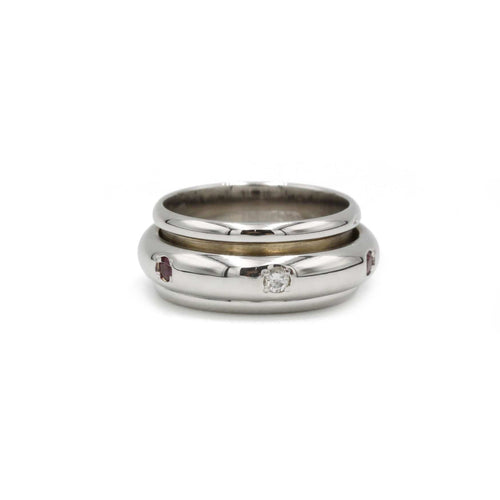 Bague 50 FRED - Bague en or blanc diamants et rubis 58 Facettes 120119R