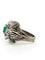 Bague 53 Bague émeraude centrale en platine et diamants 58 Facettes 562/26 A