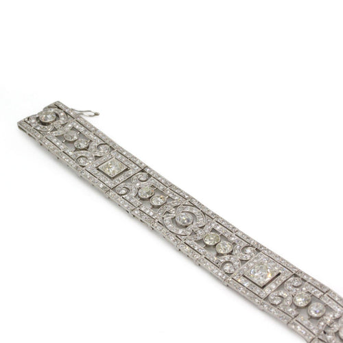 Bracelet Belle Époque - Bracelet en platine et diamants taille ancienne 58 Facettes 1445