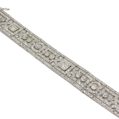 Bracelet Belle Époque - Bracelet en platine et diamants taille ancienne 58 Facettes 1445