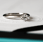 Bague 47.5 Tiffany & Co - Bague solitaire en platine et diamant 58 Facettes Tiffany setting 0.27