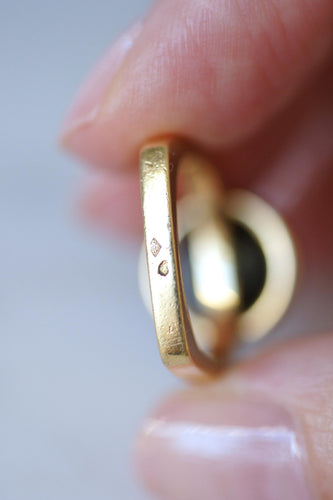 Bague 51 Dinh Van - Bague Boule Spirale en or jaune et hématite 58 Facettes