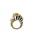 Bague 47 Frascarolo - Bague zèbre en or jaune, émail, rubis et diamants 58 Facettes