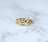 Bague 47 Frascarolo - Bague zèbre en or jaune, émail, rubis et diamants 58 Facettes