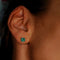 Boucles d'oreilles Boucles d'oreilles en or jaune 14 ct, émeraudes et diamants 58 Facettes E0057