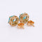 Boucles d'oreilles Boucles d'oreilles en or jaune 14 ct, émeraudes et diamants 58 Facettes E0057