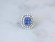 Bague 57 Bague saphir de Ceylan en or blanc et diamants 58 Facettes