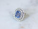 Bague 57 Bague saphir de Ceylan en or blanc et diamants 58 Facettes