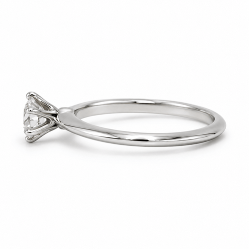 Bague 57 Tiffany & Co. Setting - Bague solitaire en platine avec diamant 58 Facettes 260202R