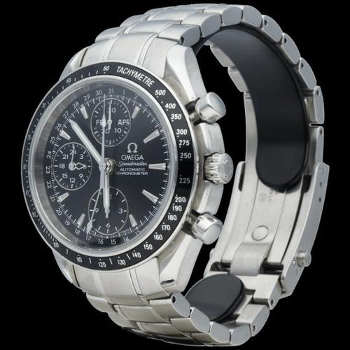 Montre Omega Speedmaster - Montre Day-Date chronographe en acier 58 Facettes MT48229
