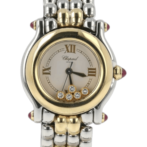 Montre Chopard Happy Sport Mini - Montre en or jaune et acier 58 Facettes MT47973