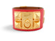 Bracelet Hermès Collier de Chien Médor - Bracelet en cuir Epsom rose 58 Facettes 276893