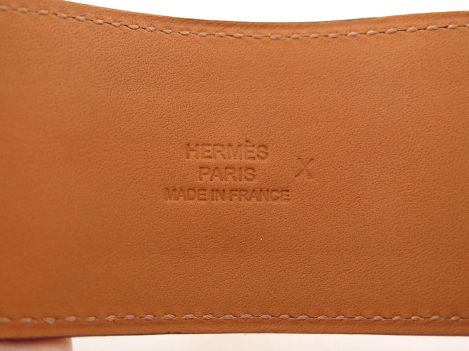 Bracelet Hermès Collier de Chien Médor - Bracelet en cuir Epsom rose 58 Facettes 276893