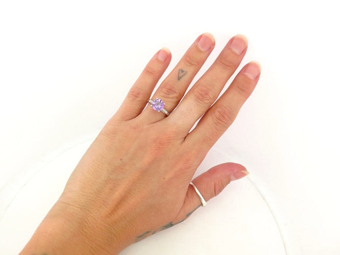 Bague 52 Mauboussin Mon Bébé d'Amour - Bague 52 en or blanc, améthyste et diamants 58 Facettes 276860