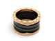 Bague 52 Bulgari B.zero1 - Bague en or rose 18k et céramique noire 58 Facettes 276699