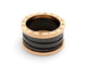 Bague 52 Bulgari B.zero1 - Bague en or rose 18k et céramique noire 58 Facettes 276699