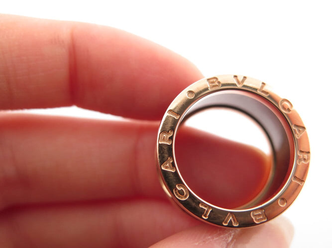 Bague 52 Bulgari B.zero1 - Bague en or rose 18k et céramique noire 58 Facettes 276699