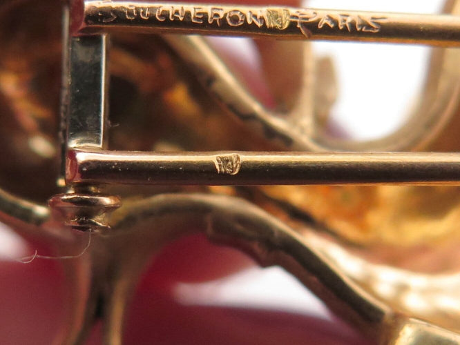 Broche Boucheron - Broche canard en or jaune 18k, turquoise et diamants 58 Facettes 276293