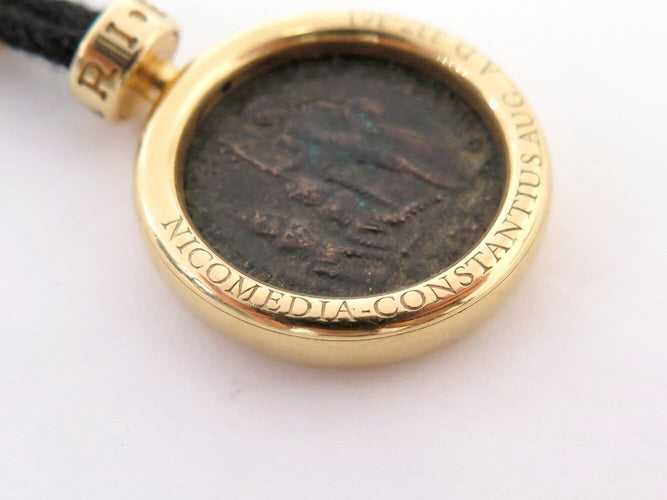 Collier Bulgari Monete - Collier pendentif en or jaune 18k avec pièce ancienne 58 Facettes 275128