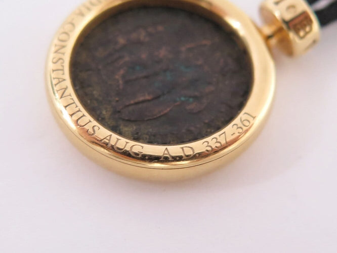 Collier Bulgari Monete - Collier pendentif en or jaune 18k avec pièce ancienne 58 Facettes 275128