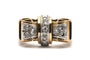 Bague 60 Art déco - Bague en or jaune 18 carats et diamants 8/8 58 Facettes 24100