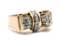 Bague 60 Art déco - Bague en or jaune 18 carats et diamants 8/8 58 Facettes 24100