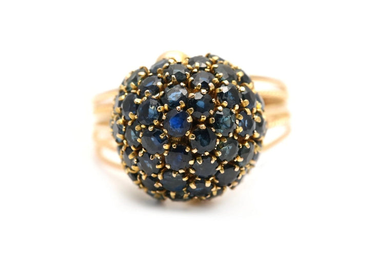 Bague 60 Bague contemporaine en or jaune et saphirs 58 Facettes 24105
