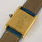 Montre Cartier Tank Must - Montre en argent plaqué or cadran bleu 58 Facettes A1249
