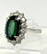 Bague 50 Bague cocktail en platine, tourmaline verdélite 4,60 ct et diamants 58 Facettes ANELLO TORMALINA VERDEITE